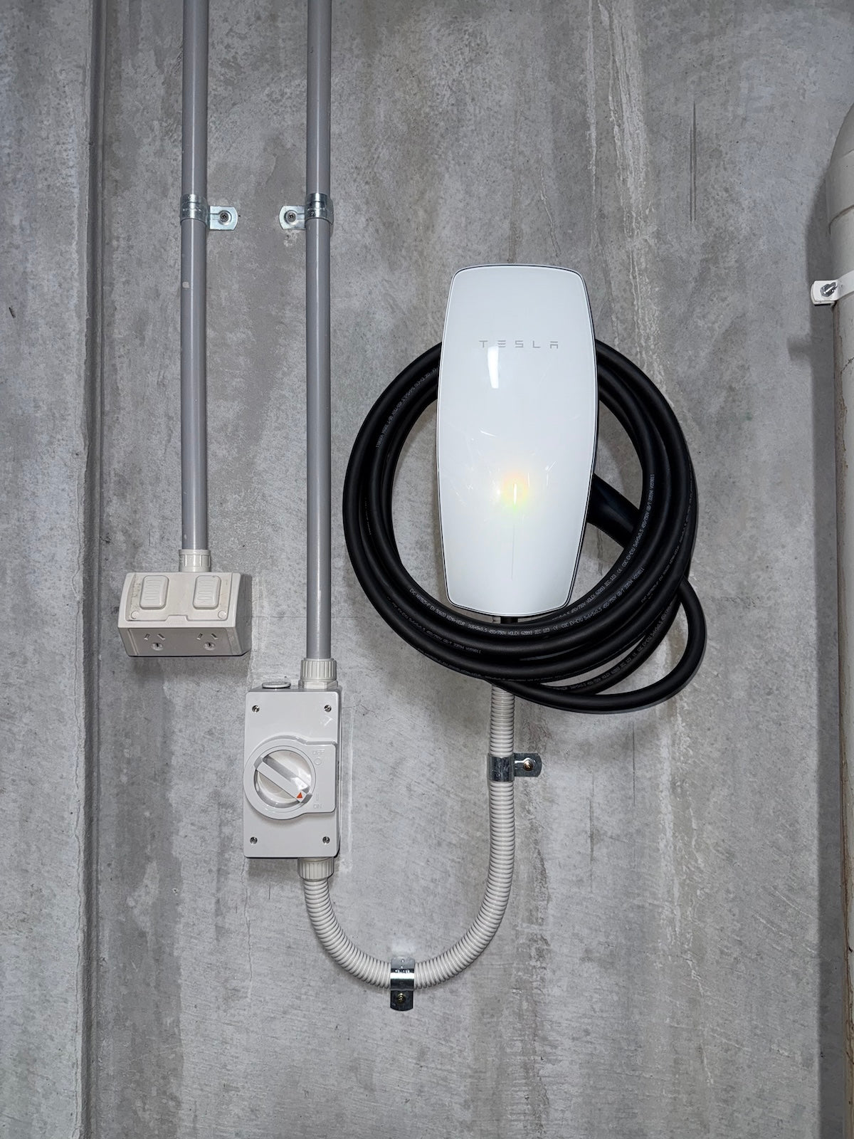 EV charger installed by Blunt's Electrical on a Melbourne home