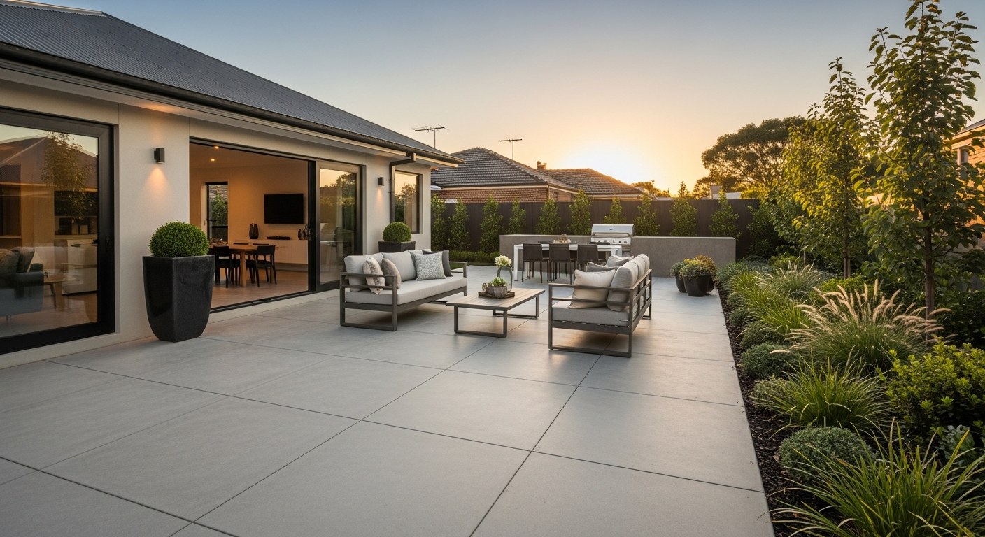 Berkel Concreting — finished alfresco area