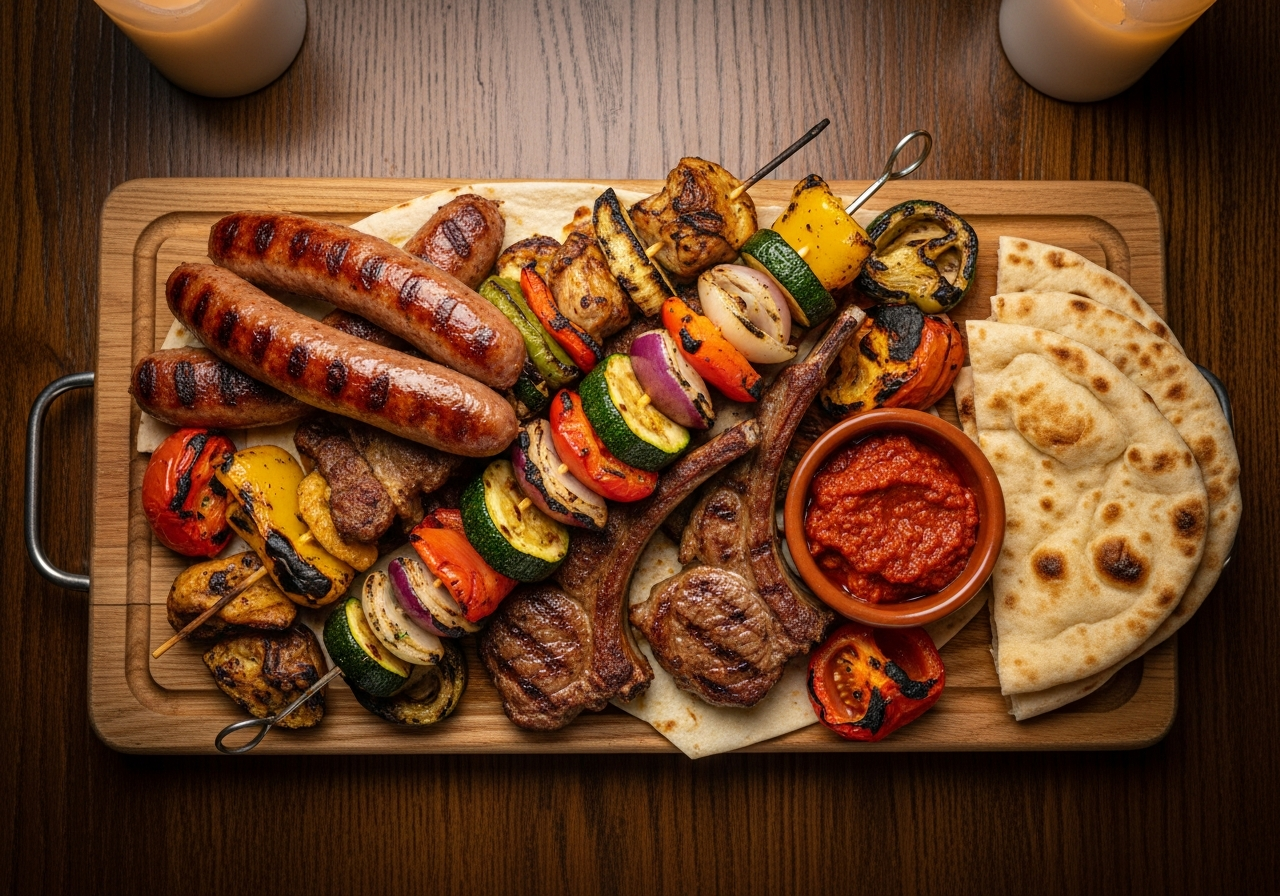 D.D's Charcoal Grill — mixed grill platter