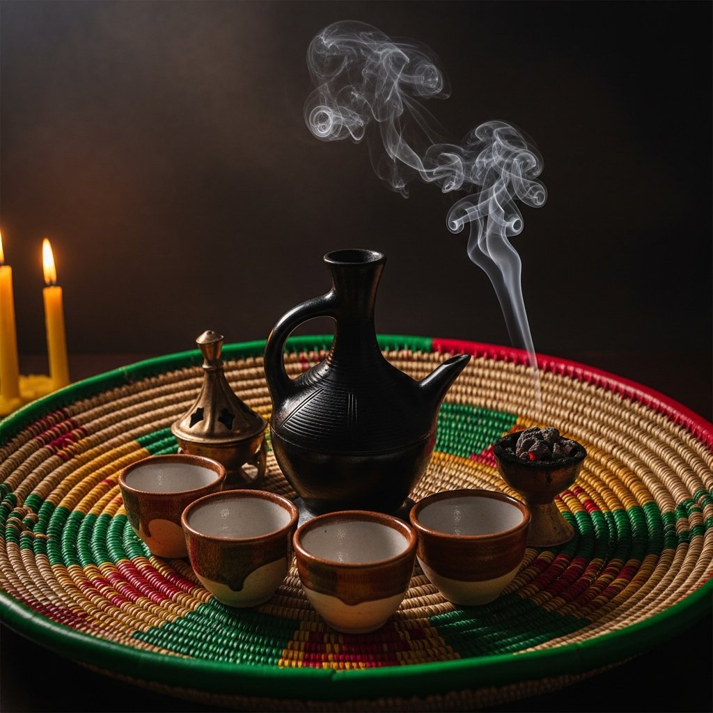Ethiopian coffee ceremony — Café Lalibela, Footscray